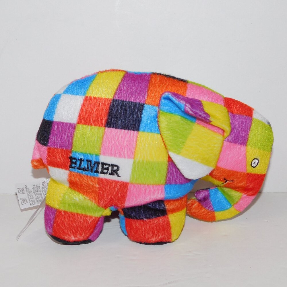 Kids Preferred 2007 David McKee ELMER the PATCHWORK ELEPHANT Plush 8.5" Stuffed